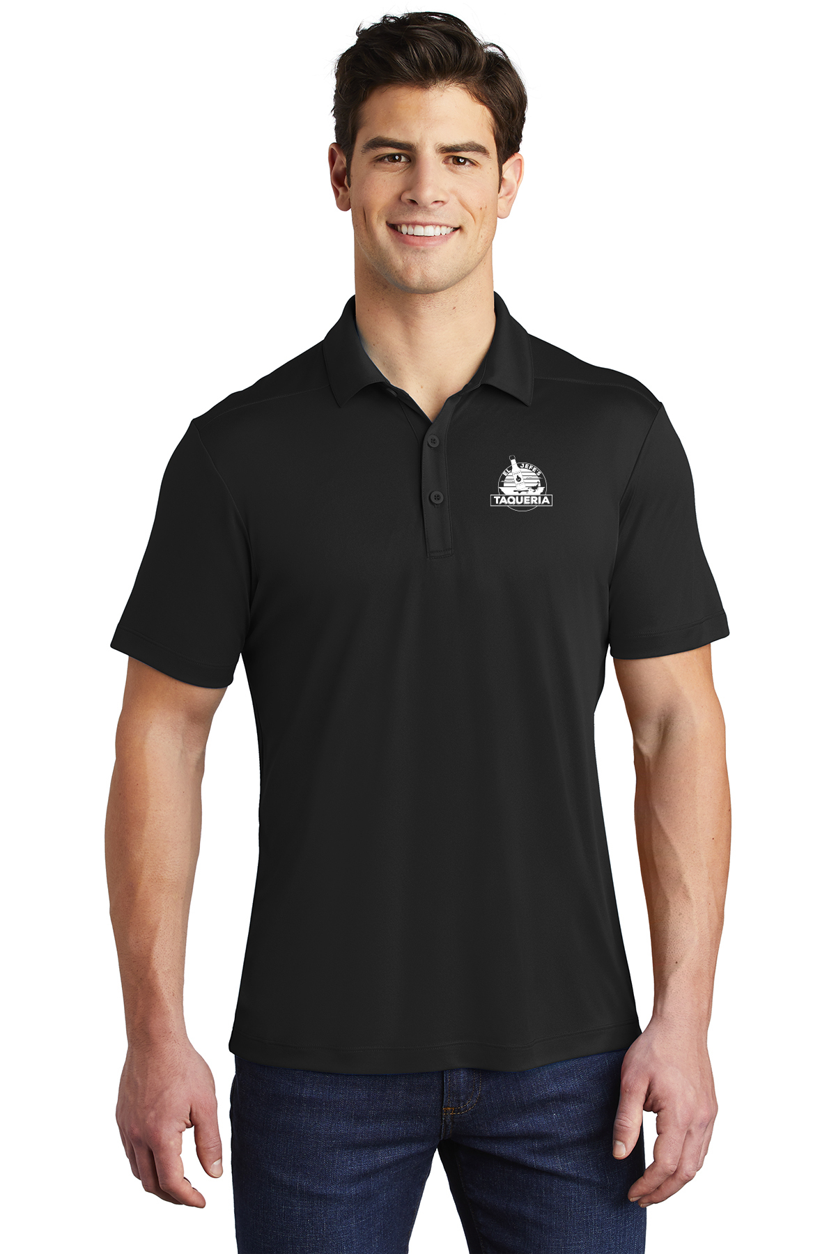 El Jefes Taqueria Sport-Tek Â® Posi-UVâ„¢ Pro Polo (3 inches logo embroidery)